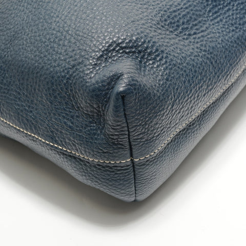 PRADA Vitello 2-way Tote Tote Bag Navy WS28779