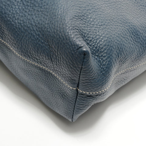 PRADA Vitello 2-way Tote Tote Bag Navy WS28779