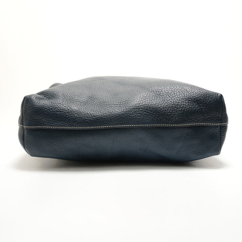PRADA Vitello 2-way Tote Tote Bag Navy WS28779