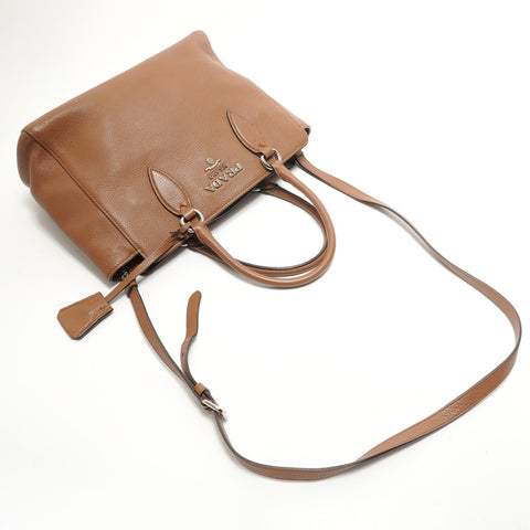 PRADA Vitello With logo 2way Shoulder Bag Brown WS28780