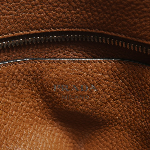 PRADA Vitello With logo 2way Shoulder Bag Brown WS28780