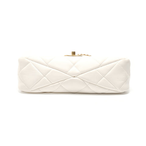 CHANEL Matelass 2-Way Top Handle Lambskin Bag Shoulder Bag white WS28781