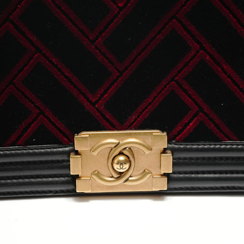 CHANEL Boy Chanel Velour, No. 23 Shoulder Bag black WS28782