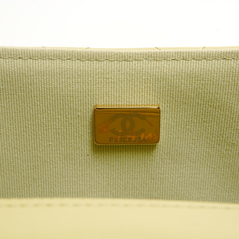 CHANEL Mini Matelass Lambskin Metal Matte Gold Shoulder Bag green WS28783