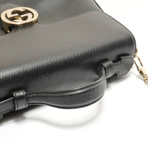 GUCCI Interlocking G Chain Handbag black WS28786