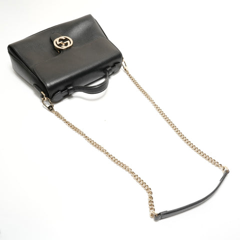 GUCCI Interlocking G Chain Handbag black WS28786