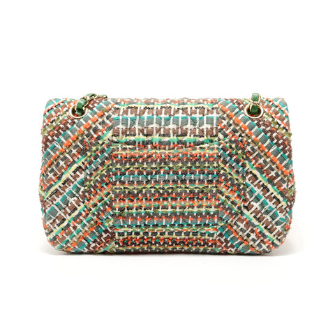 CHANEL Serial number 21, 2015 Matelass 25 Tweed Gold Metal Shoulder Bag multicolor WS28787