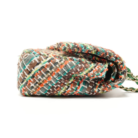 CHANEL Serial number 21, 2015 Matelass 25 Tweed Gold Metal Shoulder Bag multicolor WS28787
