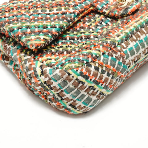 CHANEL Serial number 21, 2015 Matelass 25 Tweed Gold Metal Shoulder Bag multicolor WS28787