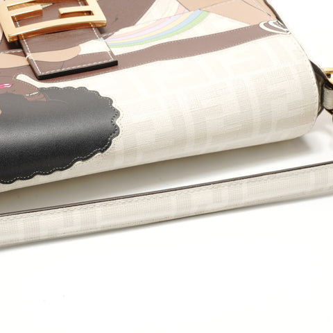 FENDI ZUCCA Coated Canvas Mamma Bucket Handbag multicolor WS28788