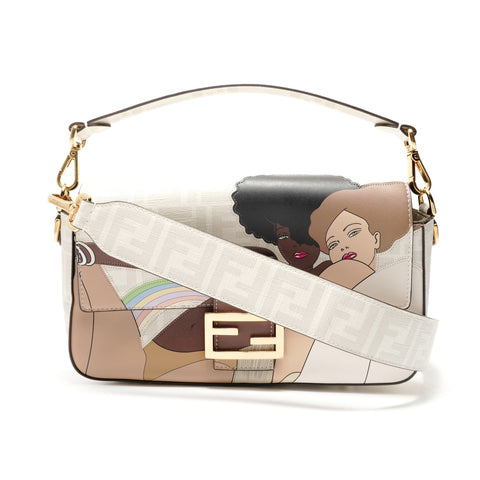FENDI ZUCCA Coated Canvas Mamma Bucket Handbag multicolor WS28788