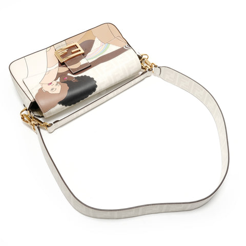 FENDI ZUCCA Coated Canvas Mamma Bucket Handbag multicolor WS28788