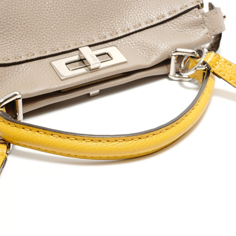 FENDI Peekaboo 2WAY Handbag gray WS28791