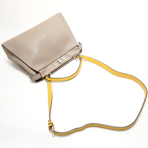 FENDI Peekaboo 2WAY Handbag gray WS28791