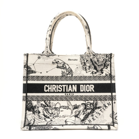 Christian Dior Book Tote Small Jacquard Canvas Tote Bag white WS28792