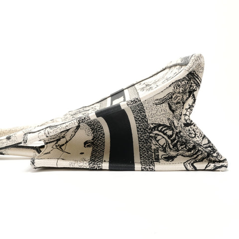 Christian Dior Book Tote Small Jacquard Canvas Tote Bag white WS28792