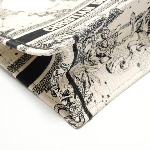 Christian Dior Book Tote Small Jacquard Canvas Tote Bag white WS28792