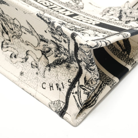 Christian Dior Book Tote Small Jacquard Canvas Tote Bag white WS28792