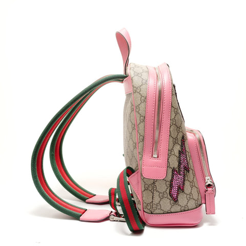 GUCCI GG Supreme Sequins Backpack  Daypack beige WS28793