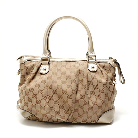 GUCCI GG canvas 2way Shoulder Bag beige WS28794