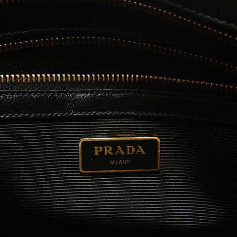 PRADA Logo Jacquard 2-Way Shoulder Bag black WS28797