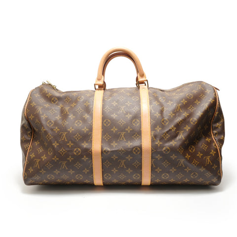 LOUIS VUITTON 1985 Monogram Keepall 55 Boston bag Brown WS28801