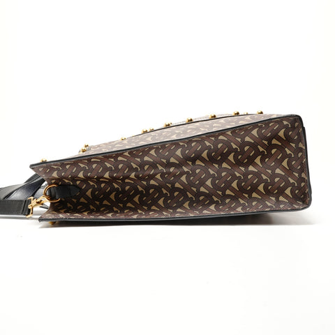 BURBERRY TB logo Handbag Brown WS28806