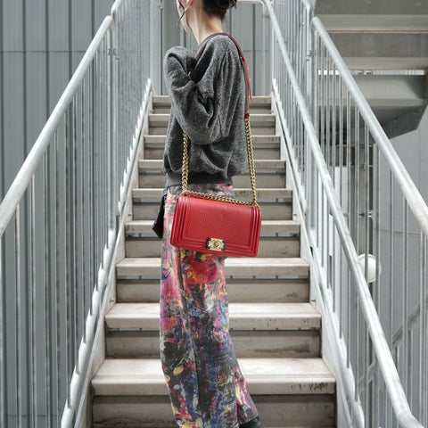 CHANEL Item No. 18, 2012-2013 Boy Chanel Shoulder Bag Red WS28807