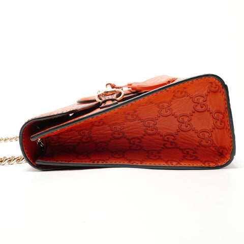 GUCCI Micro Guccisima Emily Shoulder Bag Orange WS28808