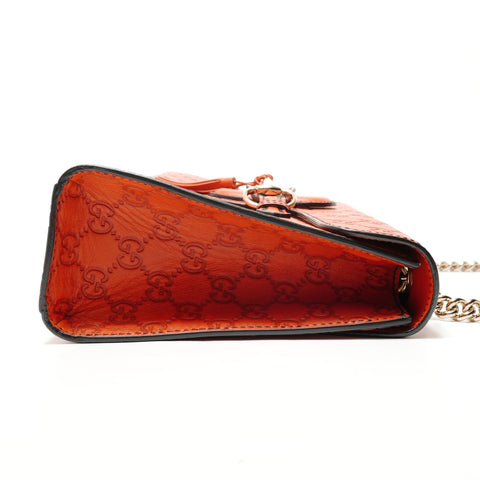 GUCCI Micro Guccisima Emily Shoulder Bag Orange WS28808