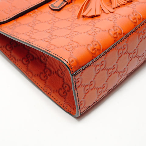 GUCCI Micro Guccisima Emily Shoulder Bag Orange WS28808