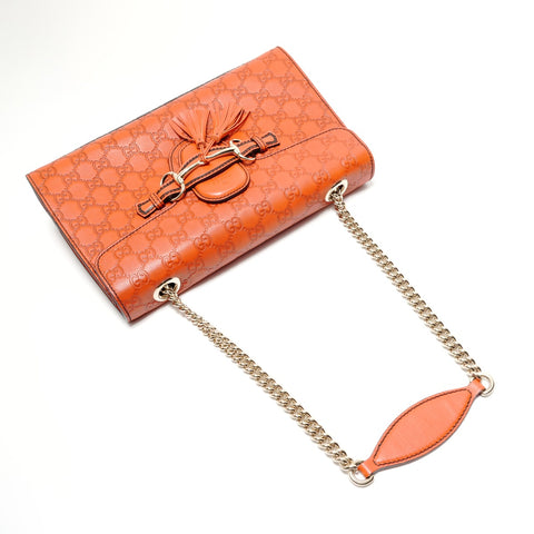 GUCCI Micro Guccisima Emily Shoulder Bag Orange WS28808