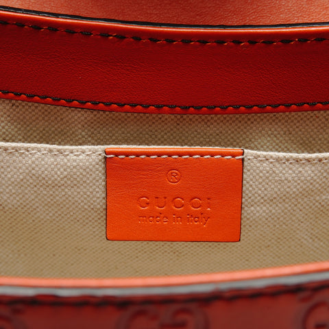 GUCCI Micro Guccisima Emily Shoulder Bag Orange WS28808