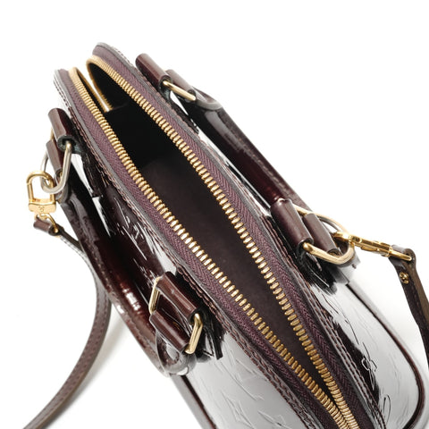 LOUIS VUITTON Alma BB Monogram Vernis Bordeaux, 2014 Handbag Brown WS28809