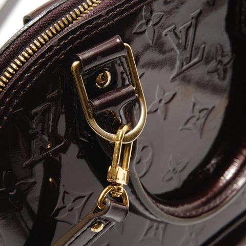 LOUIS VUITTON Alma BB Monogram Vernis Bordeaux, 2014 Handbag Brown WS28809