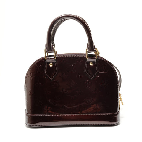 LOUIS VUITTON Alma BB Monogram Vernis Bordeaux, 2014 Handbag Brown WS28809