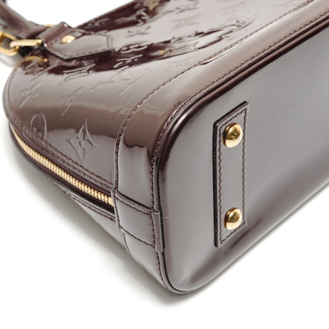 LOUIS VUITTON Alma BB Monogram Vernis Bordeaux, 2014 Handbag Brown WS28809