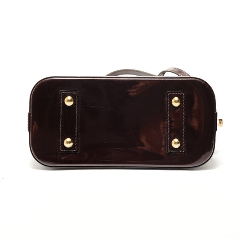LOUIS VUITTON Alma BB Monogram Vernis Bordeaux, 2014 Handbag Brown WS28809