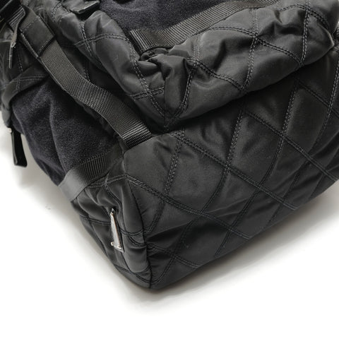 PRADA Velcro nylon Backpack  Daypack black WS28812