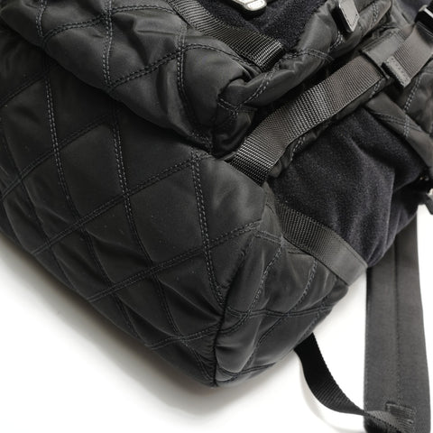 PRADA Velcro nylon Backpack  Daypack black WS28812