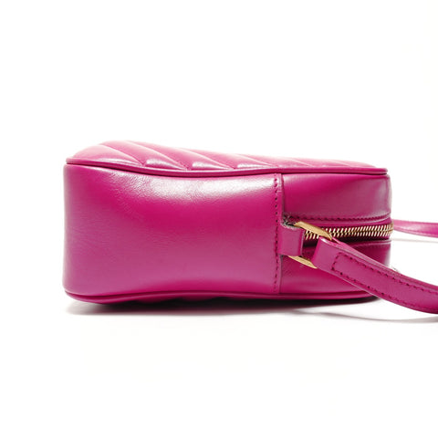 YVES SAINT LAURENT quilting Shoulder Bag pink WS28816