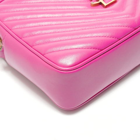 YVES SAINT LAURENT quilting Shoulder Bag pink WS28816