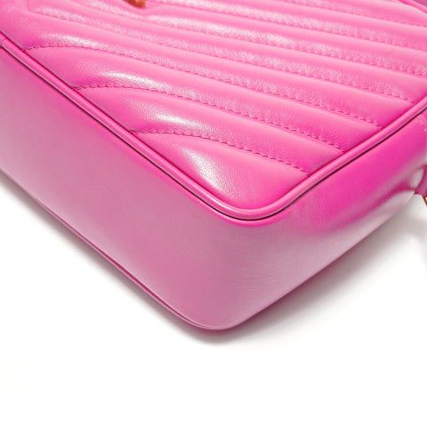 YVES SAINT LAURENT quilting Shoulder Bag pink WS28816