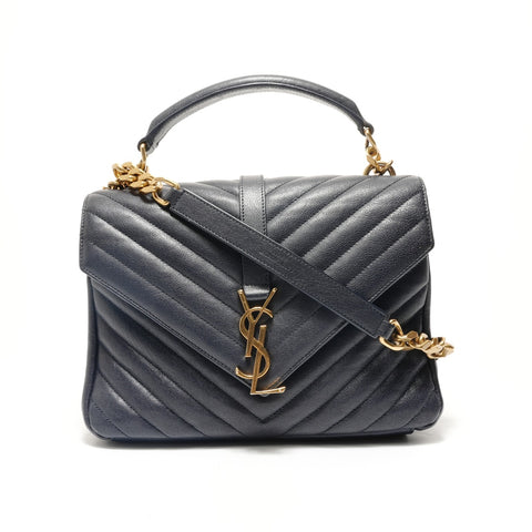 YVES SAINT LAURENT Classic monogram Shoulder Bag Navy WS28817