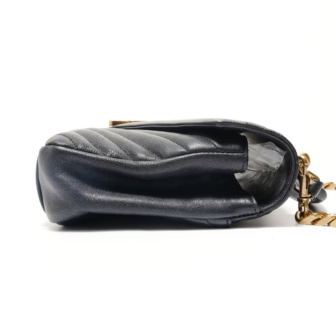 YVES SAINT LAURENT Classic monogram Shoulder Bag Navy WS28817