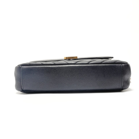 YVES SAINT LAURENT Classic monogram Shoulder Bag Navy WS28817