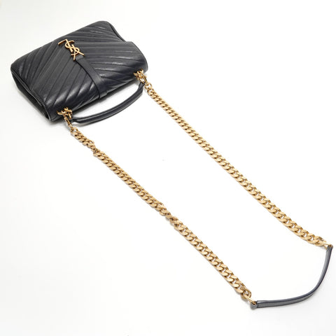 YVES SAINT LAURENT Classic monogram Shoulder Bag Navy WS28817