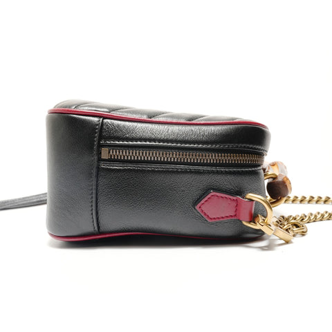 GUCCI GG Marmont Bamboo Shoulder Bag black WS28819