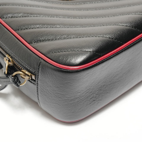 GUCCI GG Marmont Bamboo Shoulder Bag black WS28819