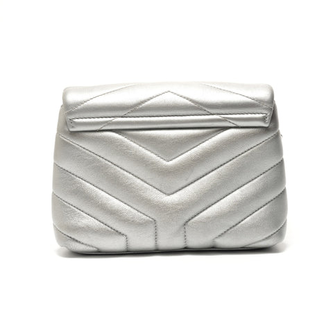 YVES SAINT LAURENT SilverMetal Lulu Shoulder Bag Silver WS28820